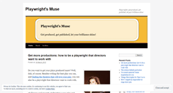 Desktop Screenshot of playwrightsmuse.wordpress.com