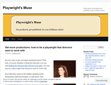 Tablet Screenshot of playwrightsmuse.wordpress.com