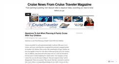 Desktop Screenshot of cruisetraveler.wordpress.com