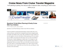 Tablet Screenshot of cruisetraveler.wordpress.com