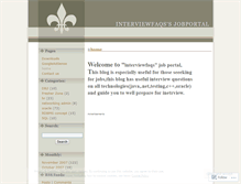 Tablet Screenshot of interviewfaqs.wordpress.com