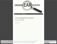 Tablet Screenshot of grammarsleuth.wordpress.com