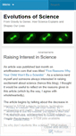 Mobile Screenshot of evolutionsofscience.wordpress.com