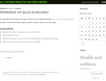 Tablet Screenshot of msnhealthwellbeing.wordpress.com