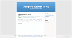 Desktop Screenshot of manipureducation.wordpress.com