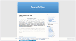 Desktop Screenshot of foundonweb.wordpress.com