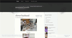 Desktop Screenshot of measuredwords2.wordpress.com