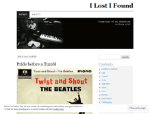 Tablet Screenshot of ilostifound.wordpress.com