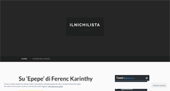 Desktop Screenshot of ilnichilista.wordpress.com