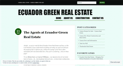 Desktop Screenshot of ecuadorgreenrealestate.wordpress.com