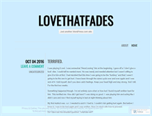 Tablet Screenshot of lovethatfades.wordpress.com