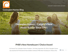 Tablet Screenshot of cedarglenhomes.wordpress.com