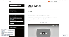 Desktop Screenshot of onelyrics.wordpress.com