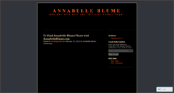 Desktop Screenshot of annabelleblume.wordpress.com