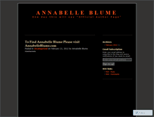 Tablet Screenshot of annabelleblume.wordpress.com