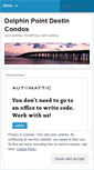 Mobile Screenshot of dolphinpointdestin.wordpress.com