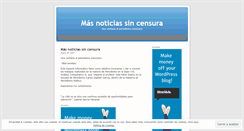 Desktop Screenshot of masnoticiassincensura.wordpress.com