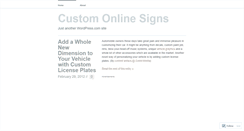 Desktop Screenshot of customonlinesigns.wordpress.com