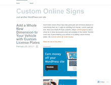 Tablet Screenshot of customonlinesigns.wordpress.com