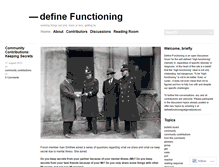 Tablet Screenshot of definefunctioning.wordpress.com