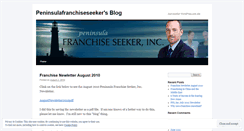 Desktop Screenshot of peninsulafranchiseseeker.wordpress.com