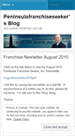 Mobile Screenshot of peninsulafranchiseseeker.wordpress.com