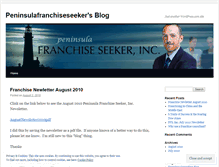 Tablet Screenshot of peninsulafranchiseseeker.wordpress.com