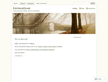 Tablet Screenshot of living2lead.wordpress.com