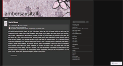 Desktop Screenshot of ambersaysitall.wordpress.com