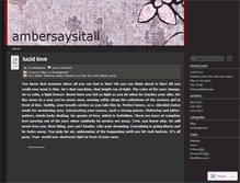 Tablet Screenshot of ambersaysitall.wordpress.com