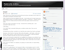 Tablet Screenshot of pandainthearchives.wordpress.com