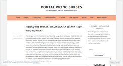 Desktop Screenshot of portalwongsukses.wordpress.com