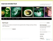 Tablet Screenshot of marrowmindedfool.wordpress.com
