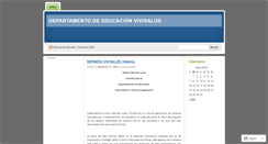 Desktop Screenshot of departamentoeducativovivisalud.wordpress.com