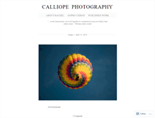 Tablet Screenshot of calliopephotography.wordpress.com