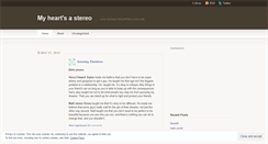 Desktop Screenshot of myheartisastereo.wordpress.com
