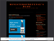 Tablet Screenshot of ministerofdefense.wordpress.com