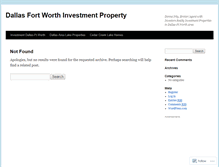 Tablet Screenshot of dfwincomeproperties.wordpress.com