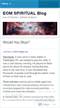 Mobile Screenshot of eomspiritual.wordpress.com
