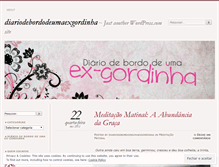 Tablet Screenshot of diariodebordodeumaexgordinha.wordpress.com