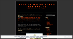 Desktop Screenshot of exportbonsai.wordpress.com