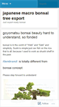 Mobile Screenshot of exportbonsai.wordpress.com