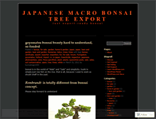 Tablet Screenshot of exportbonsai.wordpress.com