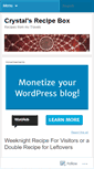 Mobile Screenshot of crystalsrecipebox.wordpress.com