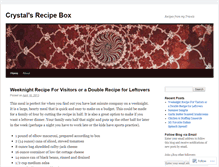 Tablet Screenshot of crystalsrecipebox.wordpress.com