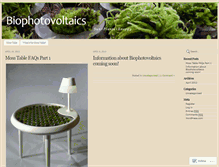 Tablet Screenshot of biophotovoltaics.wordpress.com