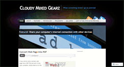 Desktop Screenshot of cloudygearz.wordpress.com