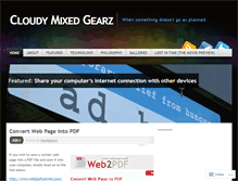 Tablet Screenshot of cloudygearz.wordpress.com