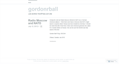 Desktop Screenshot of gordonrball.wordpress.com