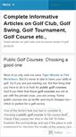 Mobile Screenshot of mygolfreview.wordpress.com